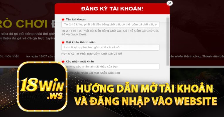 Hướng dẫn mở tài khoản và đăng nhập vào website
